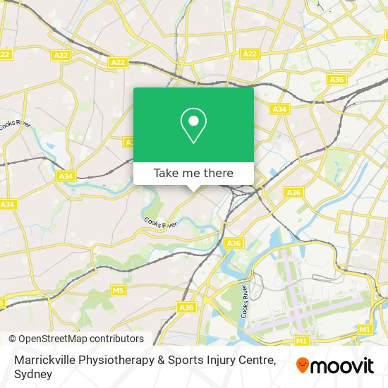 Mapa Marrickville Physiotherapy & Sports Injury Centre