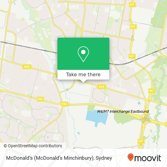 McDonald's (McDonald's Minchinbury) map