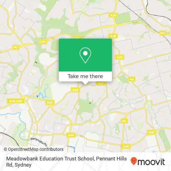 Meadowbank Education Trust School, Pennant Hills Rd map