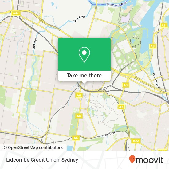 Lidcombe Credit Union map