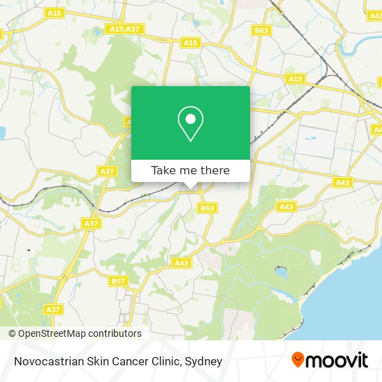 Mapa Novocastrian Skin Cancer Clinic