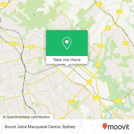 Boost Juice Macquarie Centre map