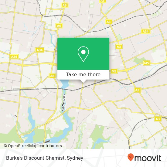 Mapa Burke's Discount Chemist