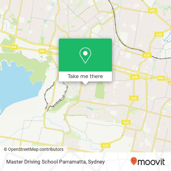 Mapa Master Driving School Parramatta