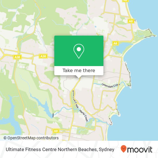 Ultimate Fitness Centre Northern Beaches map