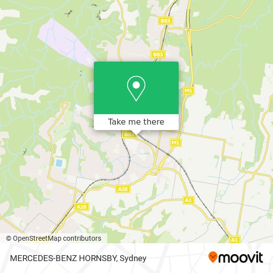 Mapa MERCEDES-BENZ HORNSBY