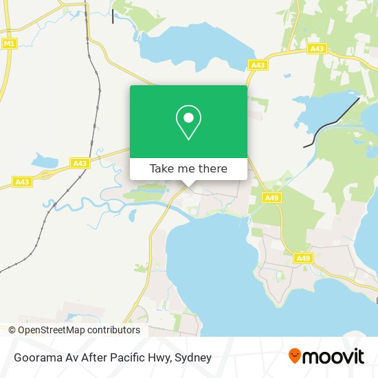 Goorama Av After Pacific Hwy map