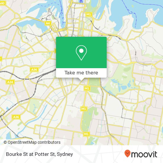 Bourke St at Potter St map