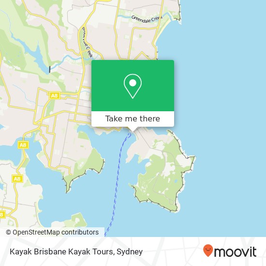 Kayak Brisbane Kayak Tours map