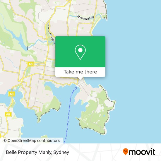 Belle Property Manly map