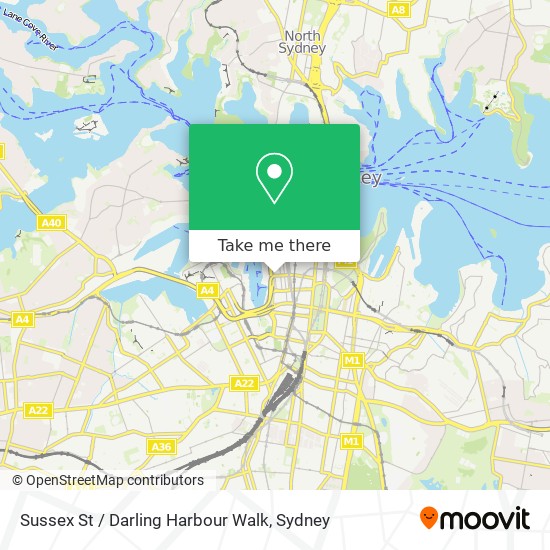 Sussex St / Darling Harbour Walk map