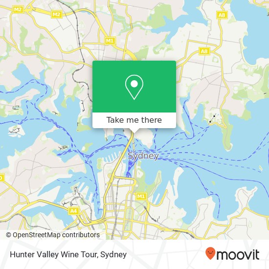 Hunter Valley Wine Tour map