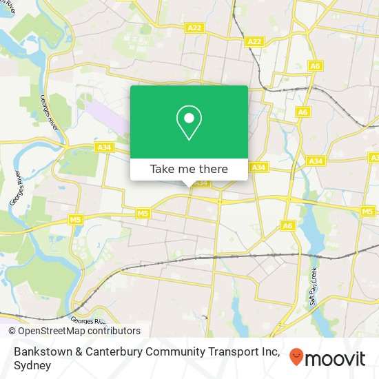 Mapa Bankstown & Canterbury Community Transport Inc