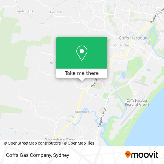 Coffs Gas Company map