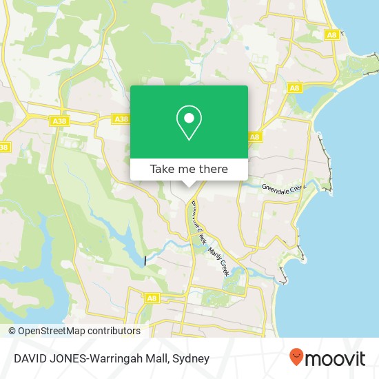 Mapa DAVID JONES-Warringah Mall