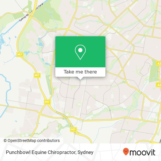 Mapa Punchbowl Equine Chiropractor