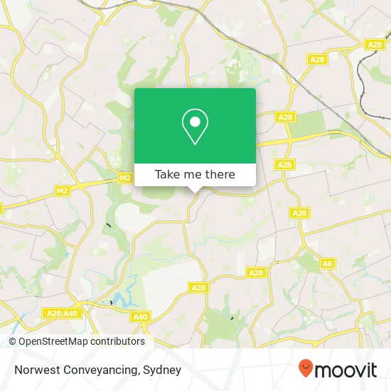 Mapa Norwest Conveyancing