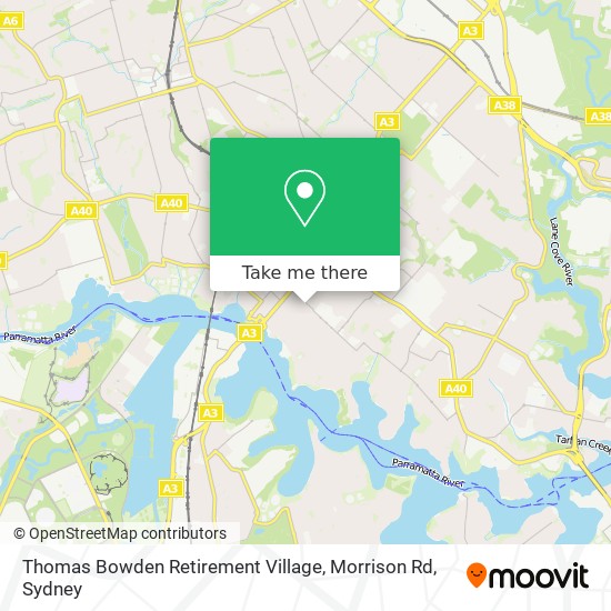 Thomas Bowden Retirement Village, Morrison Rd map