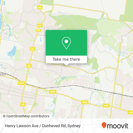Henry Lawson Ave / Dunheved Rd map