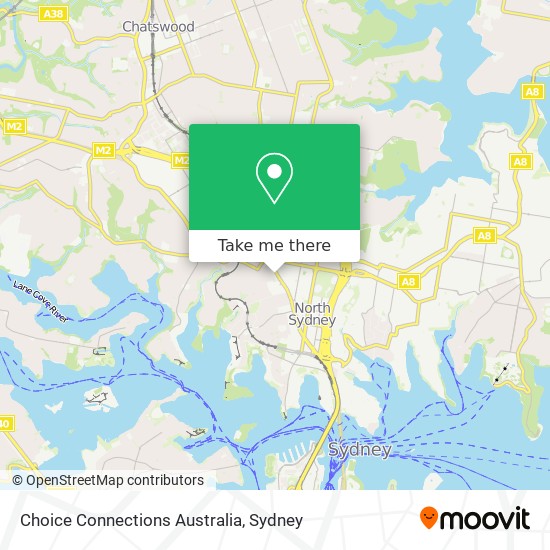 Mapa Choice Connections Australia