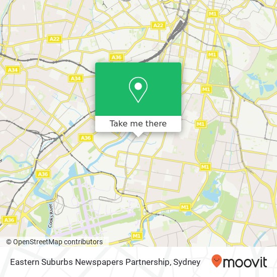 Eastern Suburbs Newspapers Partnership map