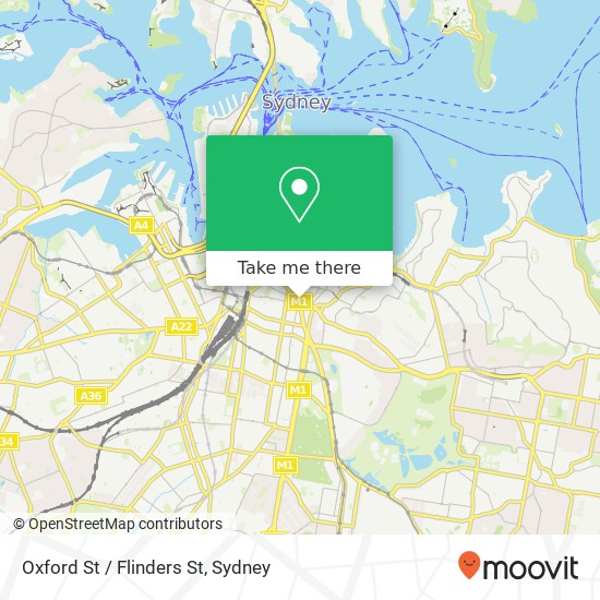 Oxford St / Flinders St map