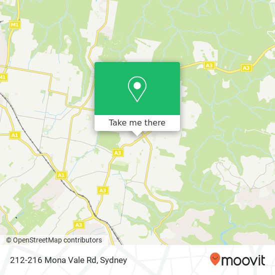 Mapa 212-216 Mona Vale Rd