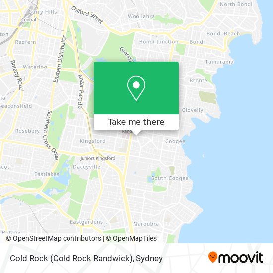 Mapa Cold Rock (Cold Rock Randwick)