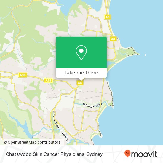 Chatswood Skin Cancer Physicians map