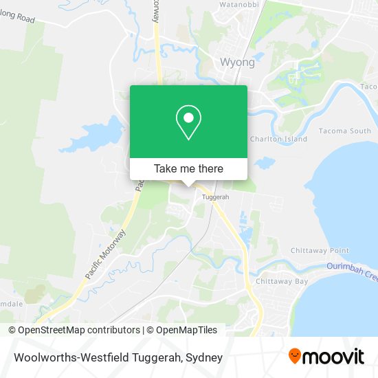 Woolworths-Westfield Tuggerah map