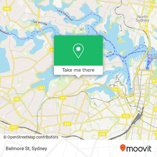 Belmore St map