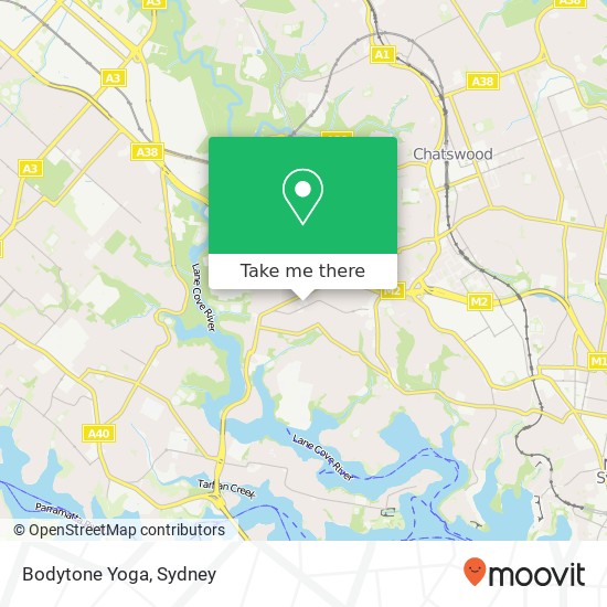 Bodytone Yoga map