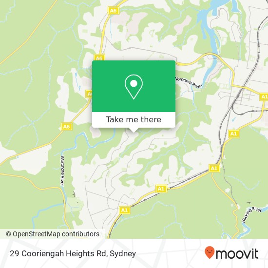 Mapa 29 Cooriengah Heights Rd