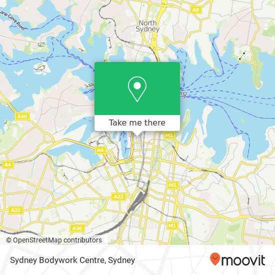 Sydney Bodywork Centre map