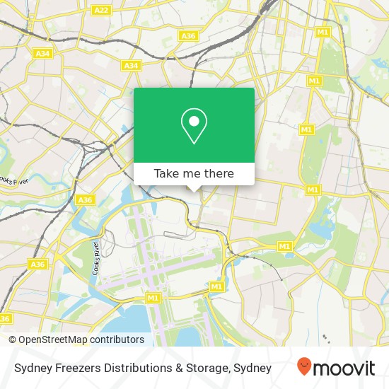 Sydney Freezers Distributions & Storage map