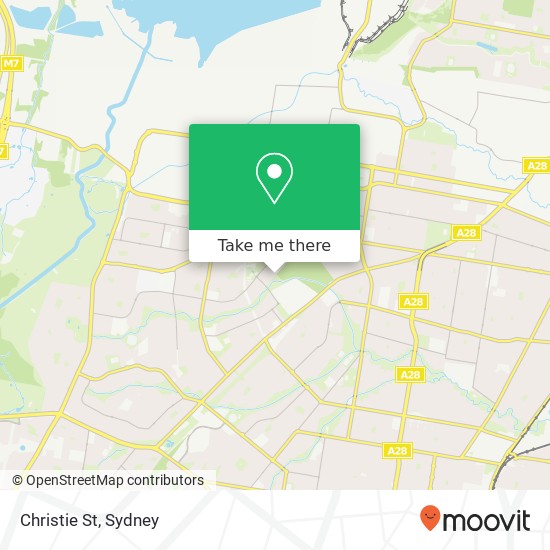 Mapa Christie St