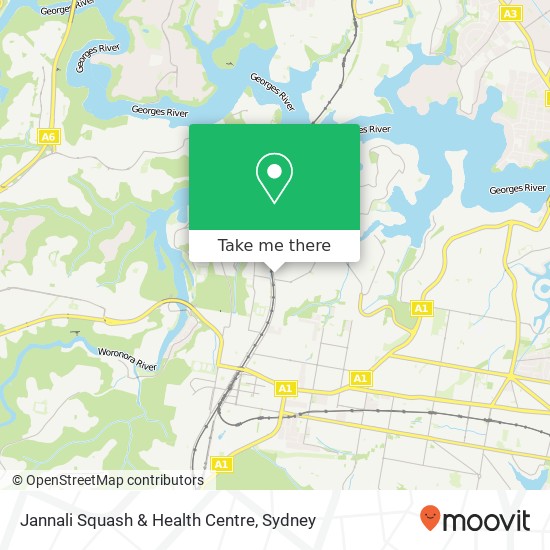 Mapa Jannali Squash & Health Centre