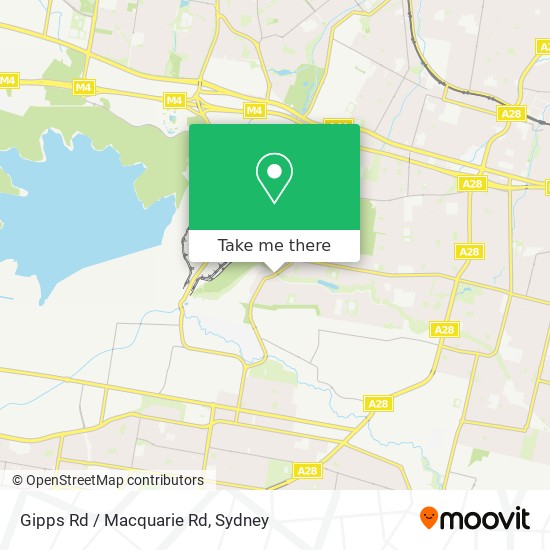 Gipps Rd / Macquarie Rd map