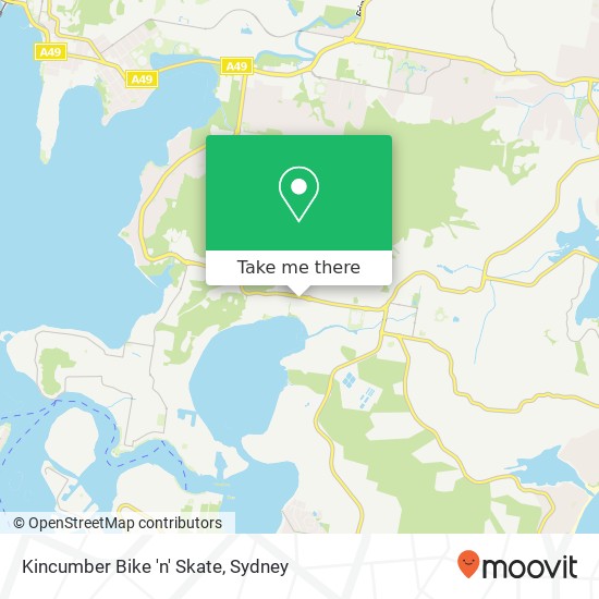 Kincumber Bike 'n' Skate map