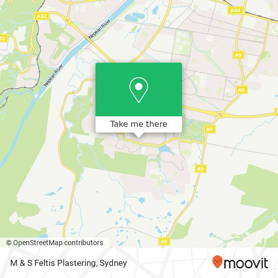 M & S Feltis Plastering map