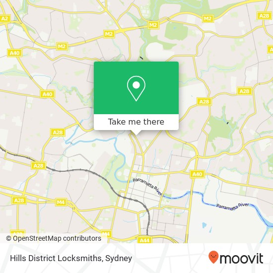 Hills District Locksmiths map