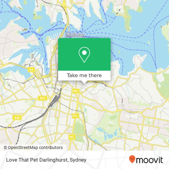 Mapa Love That Pet Darlinghurst