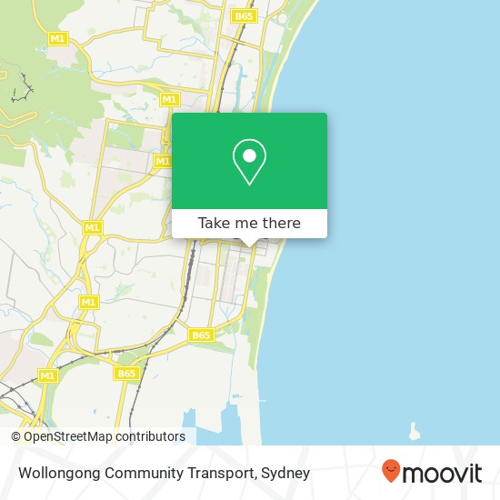 Wollongong Community Transport map