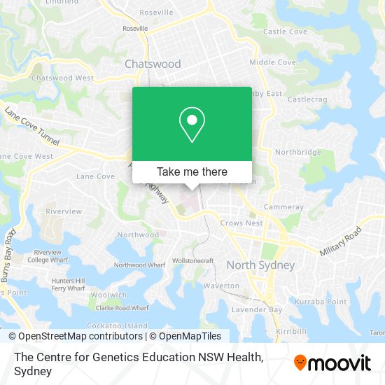 The Centre for Genetics Education NSW Health map