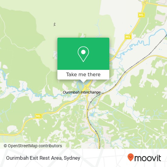 Mapa Ourimbah Exit Rest Area