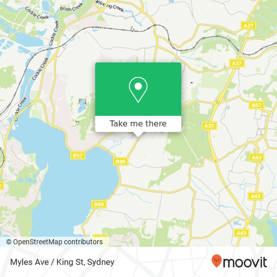 Mapa Myles Ave / King St