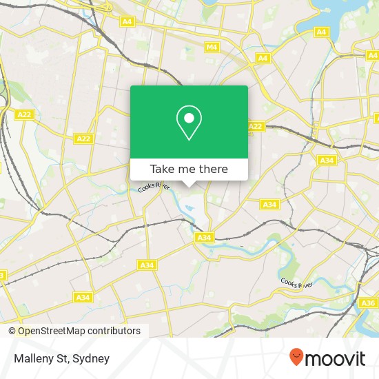 Malleny St map