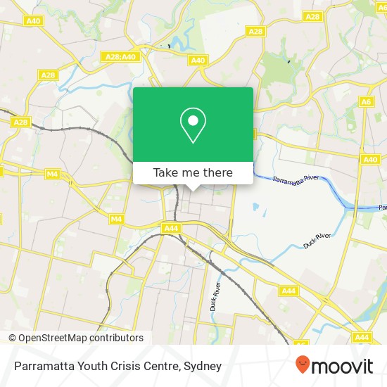 Mapa Parramatta Youth Crisis Centre