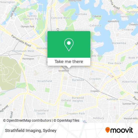 Strathfield Imaging map