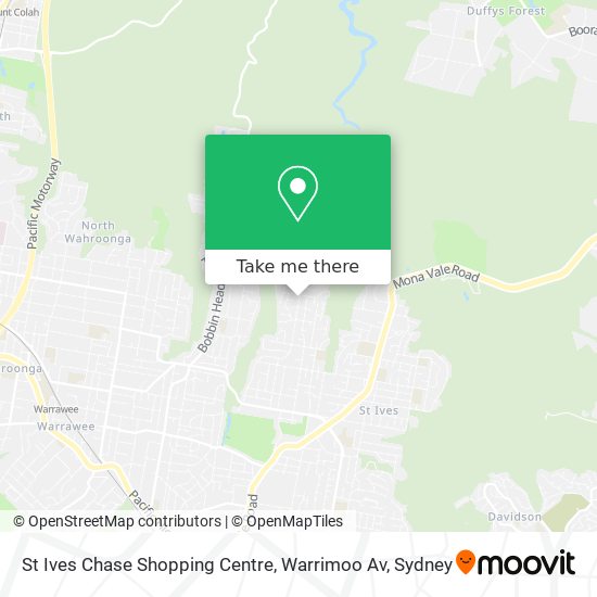 Mapa St Ives Chase Shopping Centre, Warrimoo Av